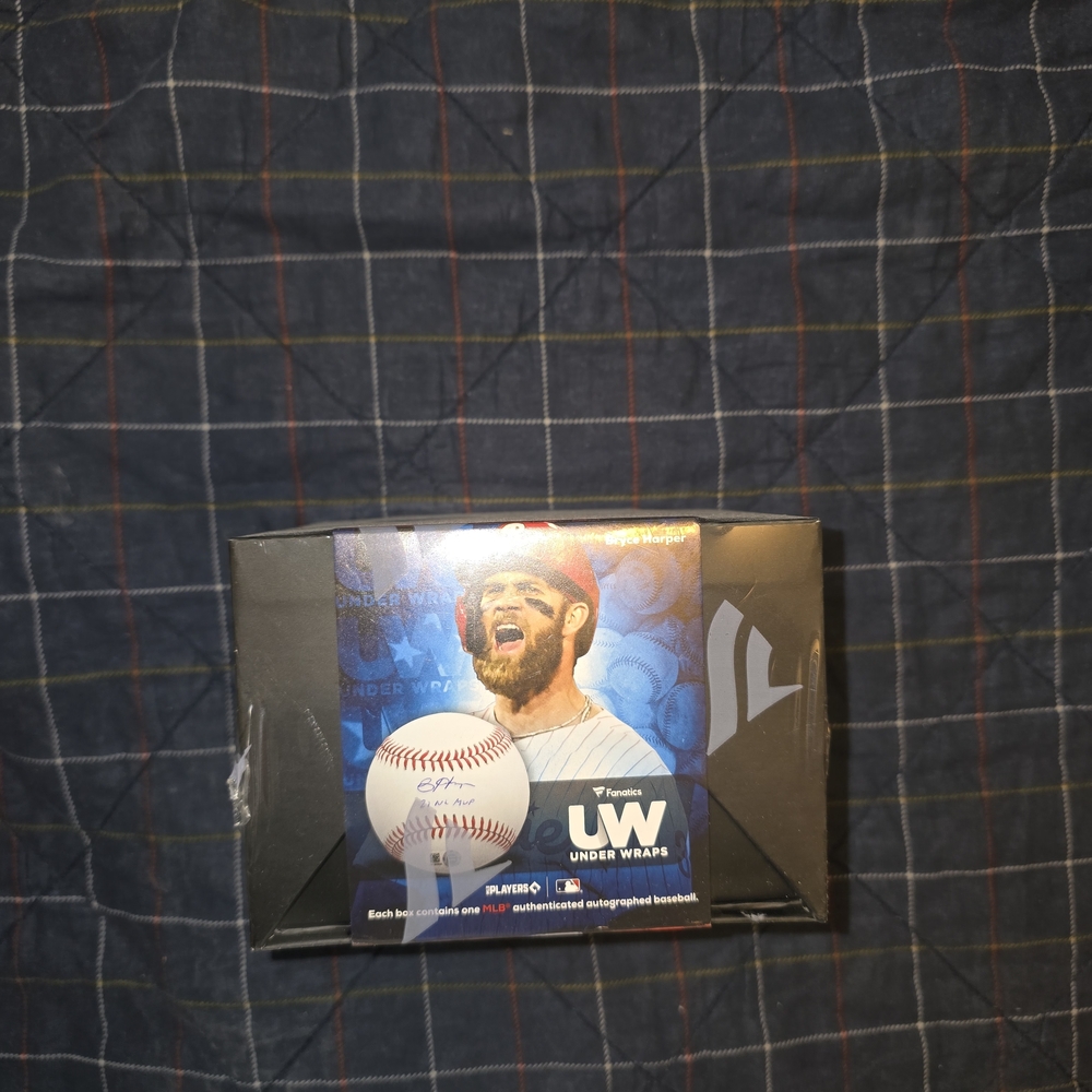 2024 Fanatics Under Wraps MLB Autographed Baseball Box - Black and Blue